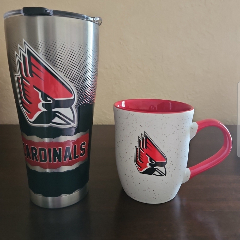 Ball State Cardinals Tervis Stainless Tumbler and Ceramic Mug Set